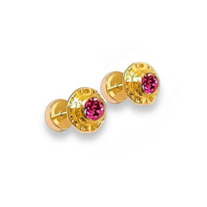 Strass Rosa - Oro 18k